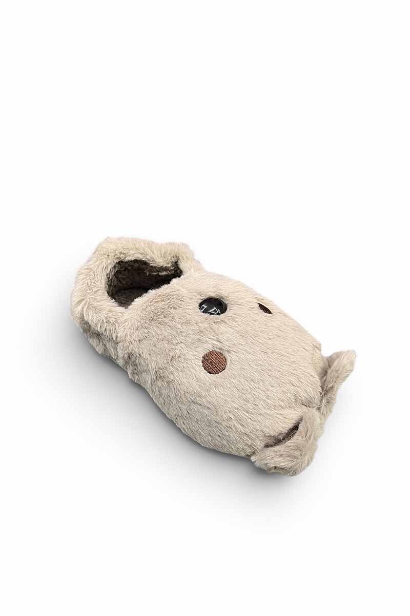 PANTUFLA NIÑOS CERRADA DISEÑO OSO Beige