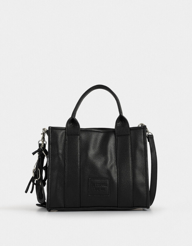 City Cartera City Cuerina - Negro