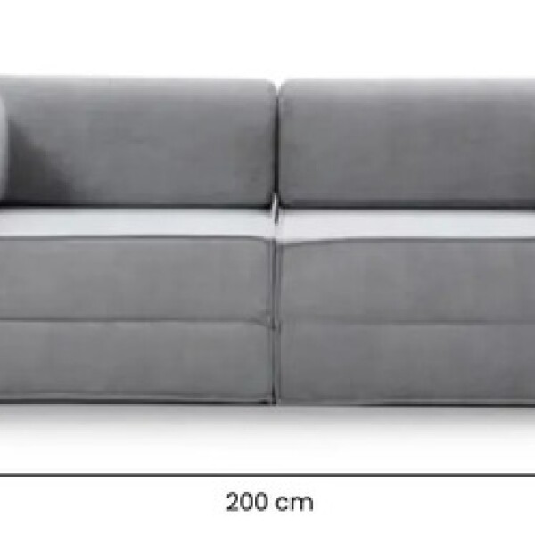 Sofa Sillón Cama Teddy Full Premium 3 Cuerpos Corderoy Gris 1