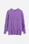 Sweater tejido grueso violeta