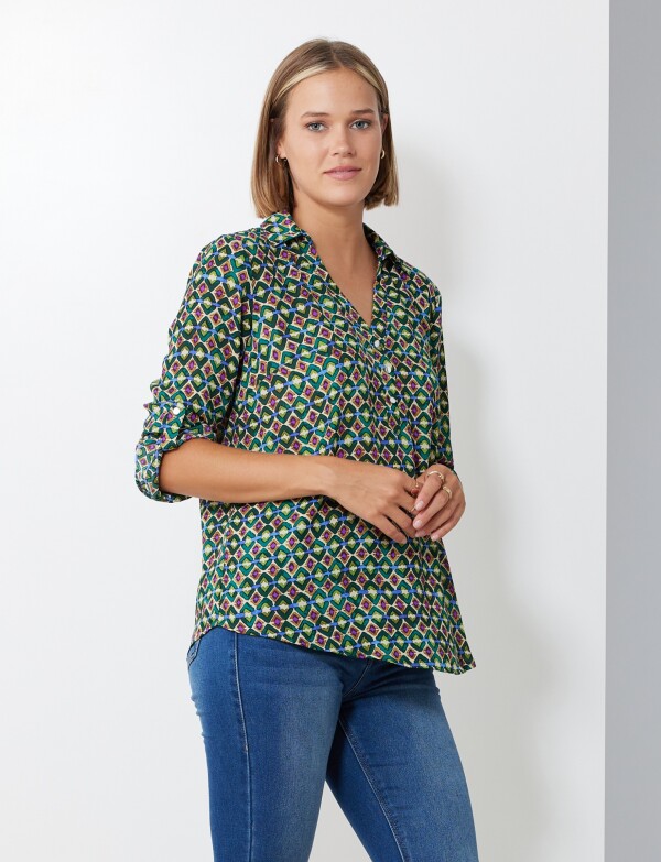 Blusa Print VERDE/MULTI
