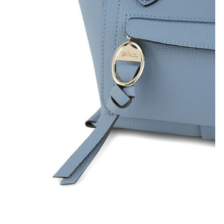 Longchamp -Cartera de cuero con asas y correa desmontable, Mailbox Celeste