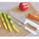 Set asador: Cuchillo y tenedor mango blanco BLANCO