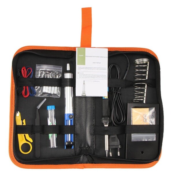 Kit Soldadura Soldar Estaño Soldador 60w Temperatura Ajustable Kit Soldadura Soldar Estaño Soldador 60w Temperatura Ajustable