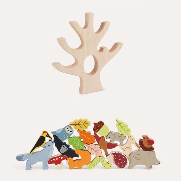 Juguete Bosque Apilable Arbol Animales Tender Leaf Madera Juguete Bosque Apilable Arbol Animales Tender Leaf Madera