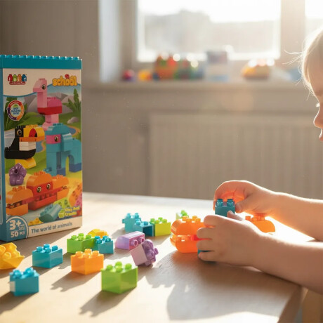 Bloques de Construcción JDLT Mundo Animal 50 Pzas Multicolor