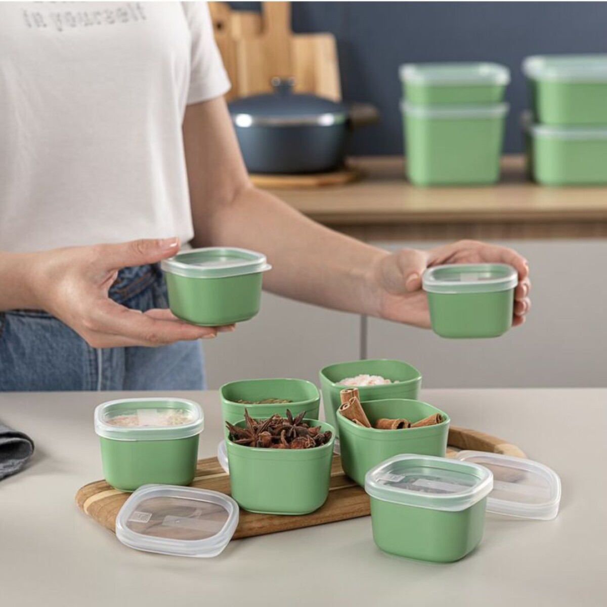 VIANDA POTE RECIPIENTE TRAMONTINA 150ML VERDE 