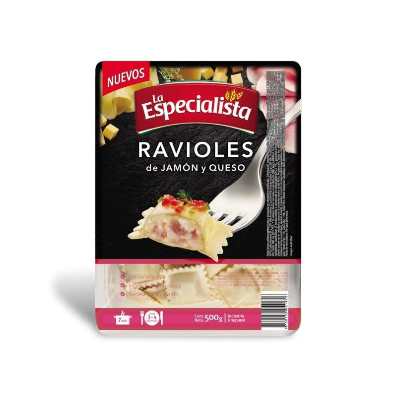 RAVIOLES LA ESPECIALISTA JAMYQUESO 500G Ravioles La Especialista Jamyqueso 500g