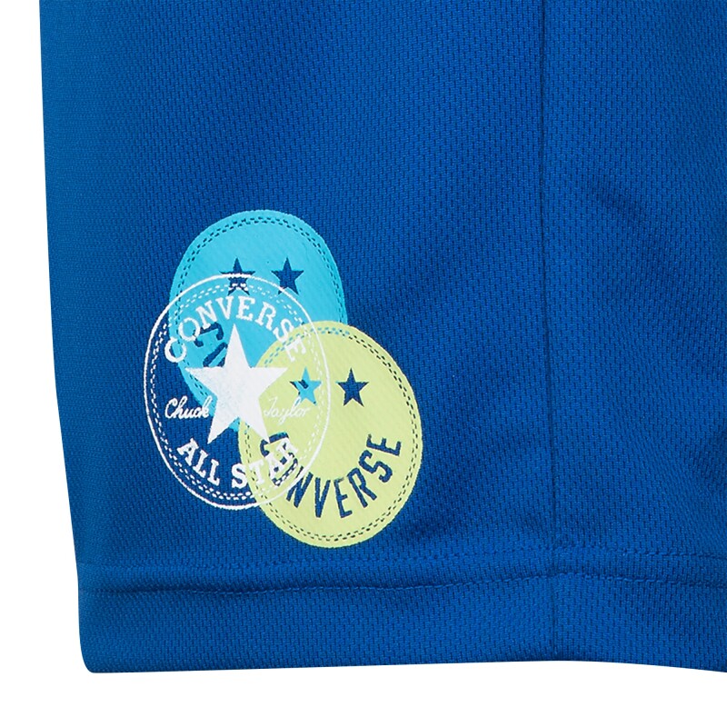 Short Mesh W/ Smiley Gfx de Niño Azul