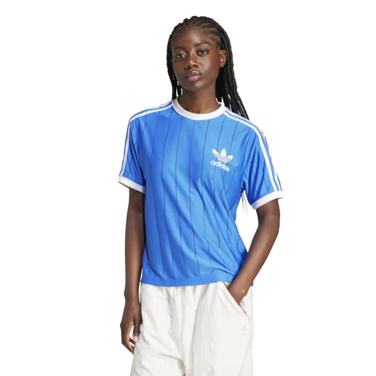 Remera Adidas Adicolor 3 Rayas Azul Inbox