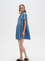 Vestido Crypto Celeste