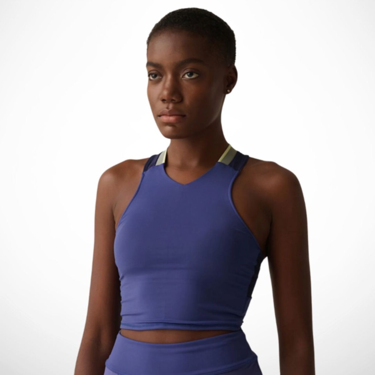 TOP CUELLO ALTO TIPO NADADORA MATCH TENIS FILA - AZUL 