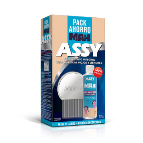 Pack Max Assy ahorro Peine Clásico + Loción Piojicida Concentrada 60ml Pack Max Assy ahorro Peine Clásico + Loción Piojicida Concentrada 60ml