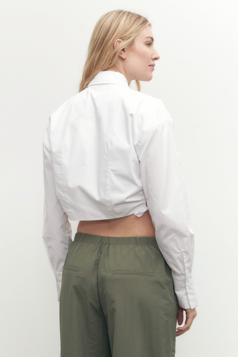 Camisa crop blanco