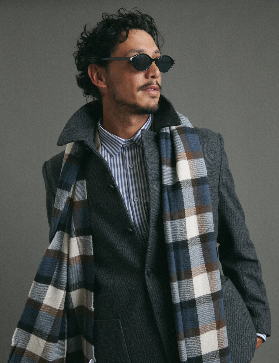 700894 BUFANDA HARRINGTON LABEL Azul