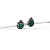 Caravanas estilo Hindú Esmeralda - Plata 925 -Raiz de esmeralda -CA3926 conpiedra