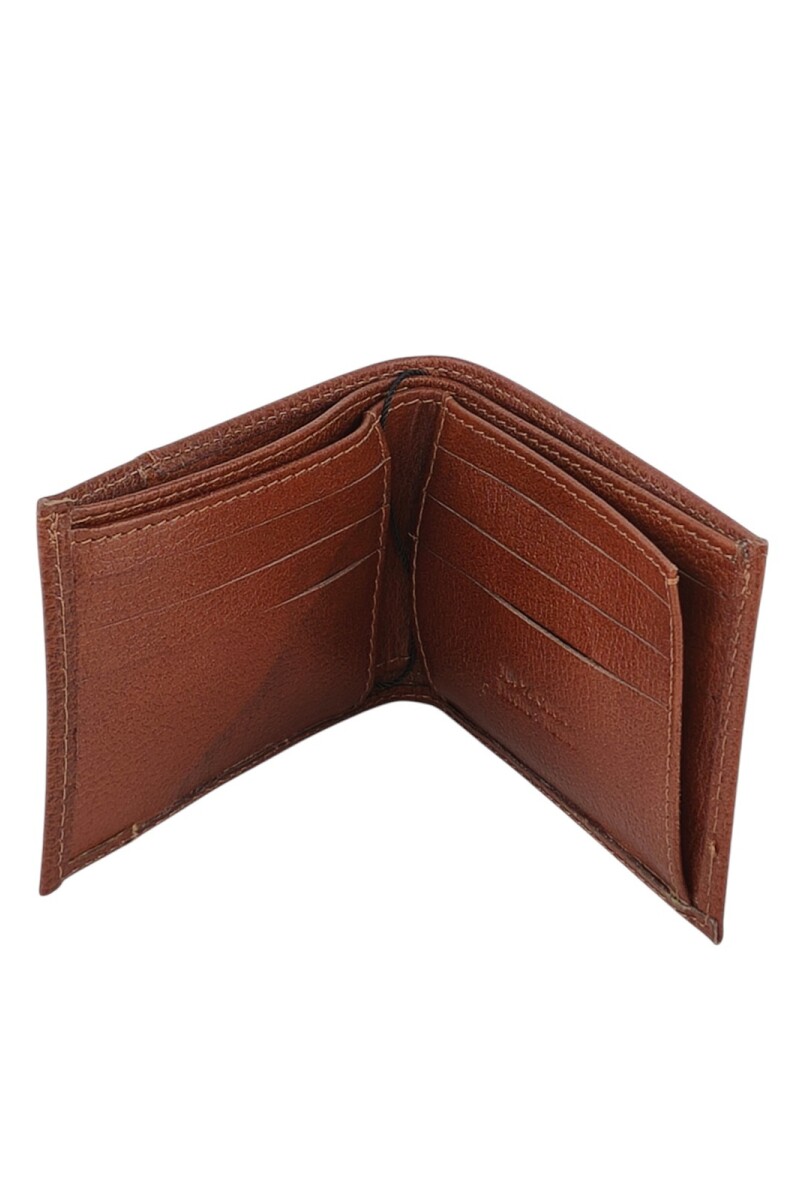 Billetera con triple tarjetero Marrón