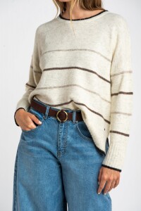 Sweater Rayado Marrón
