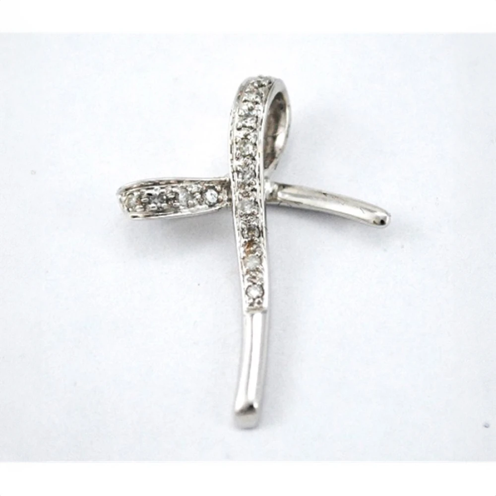 Dije Pasante Oro Blanco 18 K Con Brillantes Dije Pasante Oro Blanco 18 K Con Brillantes