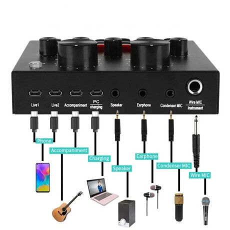 Set Micrófono Completo Estudio Grabación Podcast Pro Negro