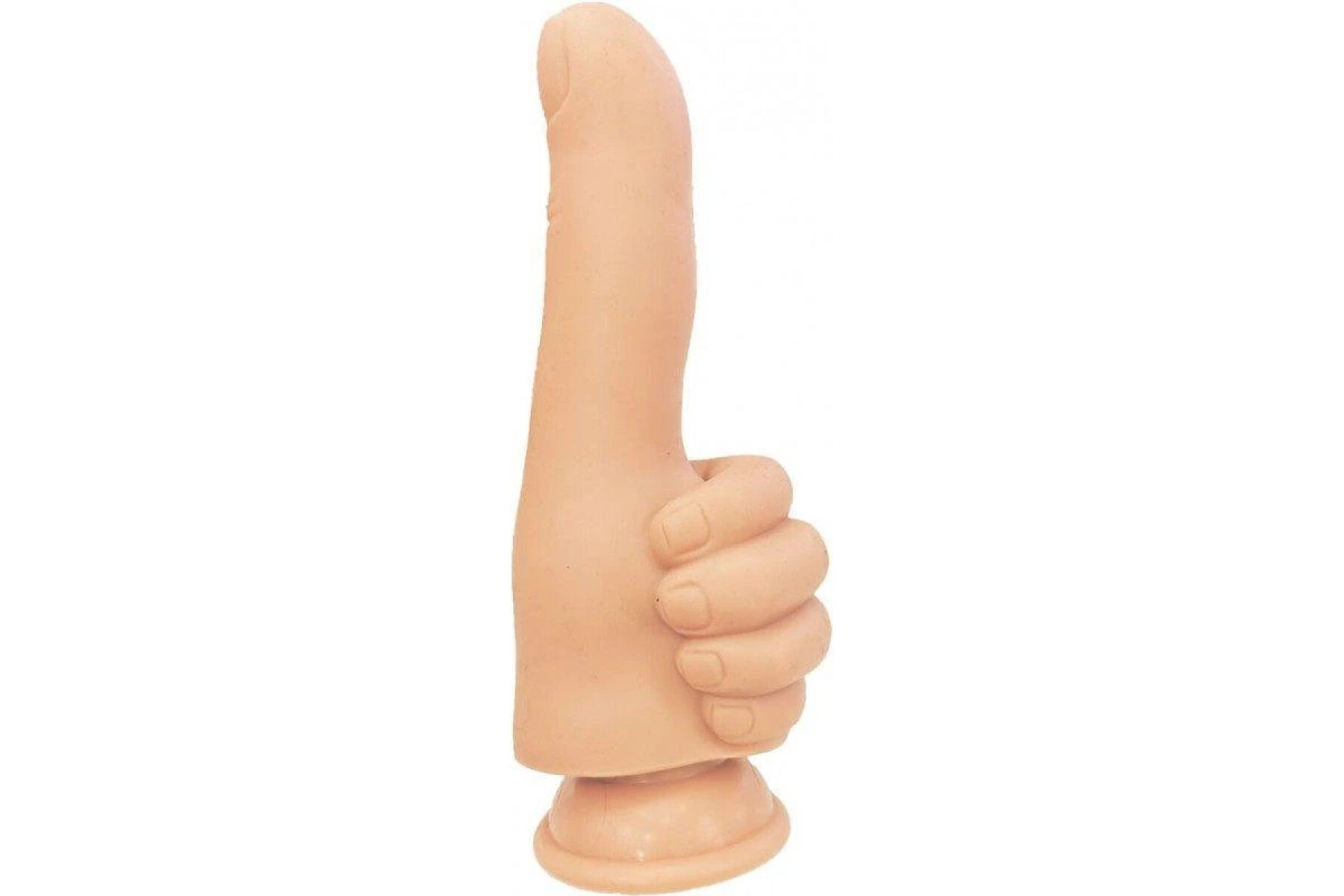 Finger Fest Thumbs Up Silicone Dildo - Vanilla 