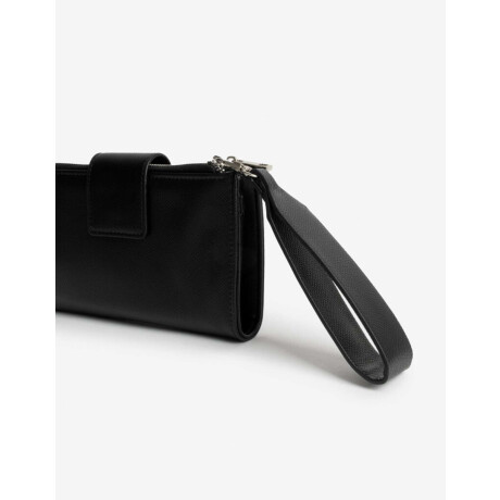 Billetera Fichero Con Solapa Negro