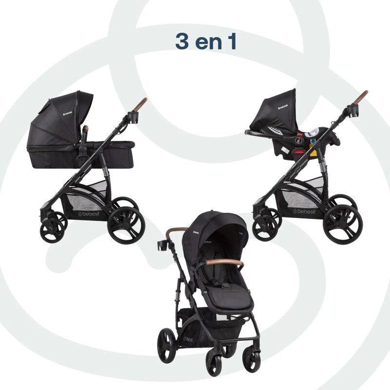 Coche Travel System QUEST LX Bebesit Negro Coche Travel System QUEST LX Bebesit Negro