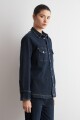 Camisa de jean jean oscuro