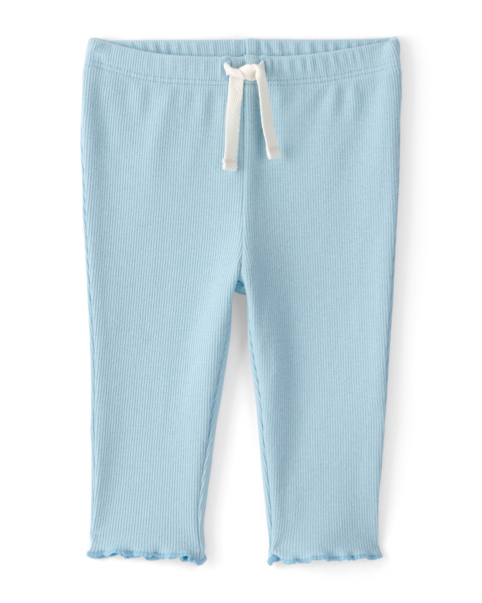 Pantalón de algodón acanalado, azul Sin color