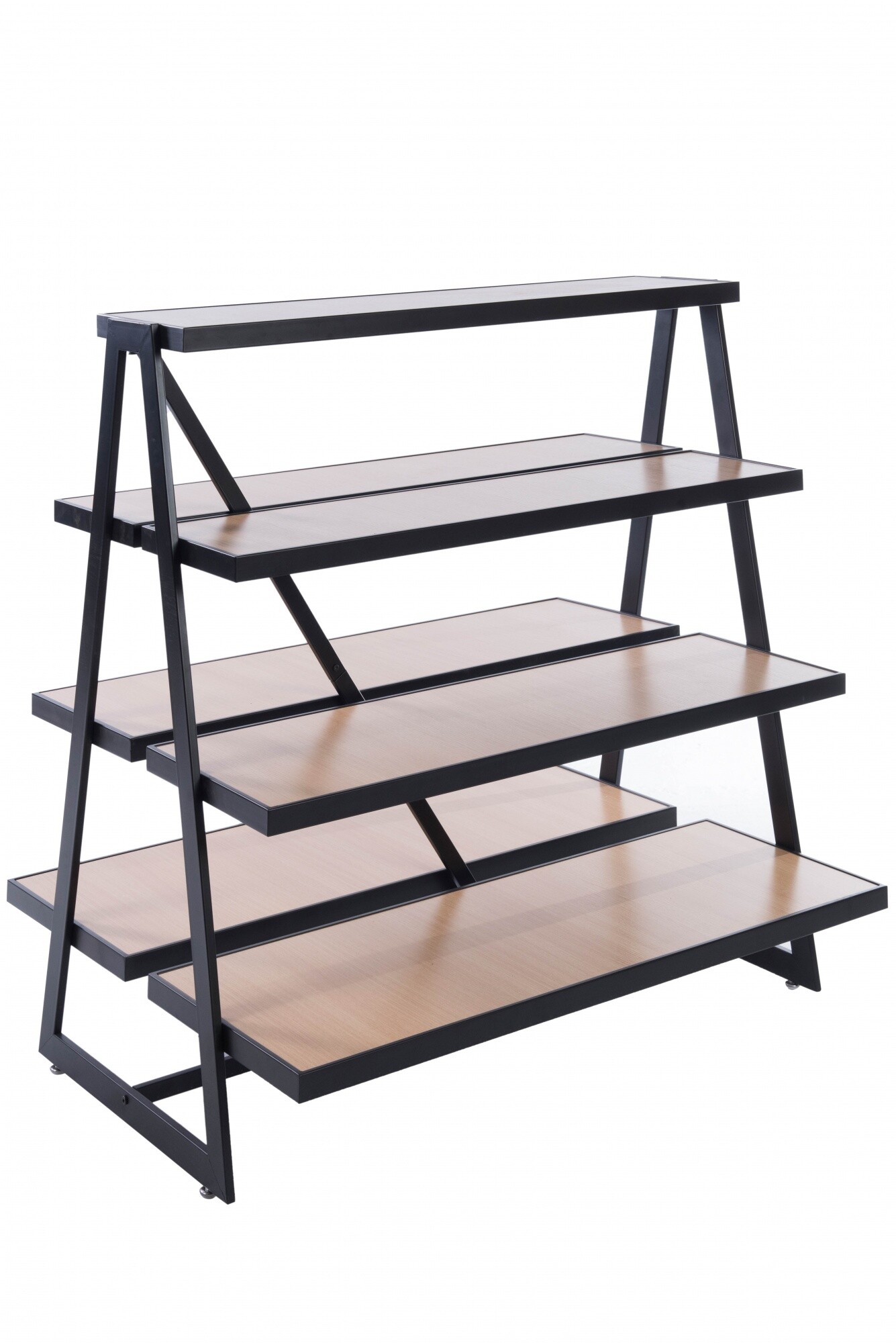 Exhibidor Doble Ropa Doblada Mesa Perchero Negro Mundo M