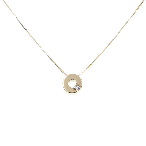Colgante Mariela de oro amarillo 18K y brillante. Incluye cadena Colgante Mariela de oro amarillo 18K y brillante. Incluye cadena