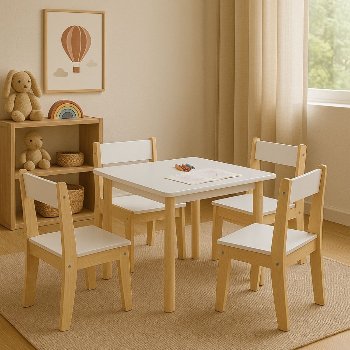 Set de Mesa + 4 sillas infantil Teddy 