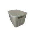 CAJA CESTO CANASTO SIMIL RATTAN 12LTS 31X22,5X19,5CM MULTICOLOR