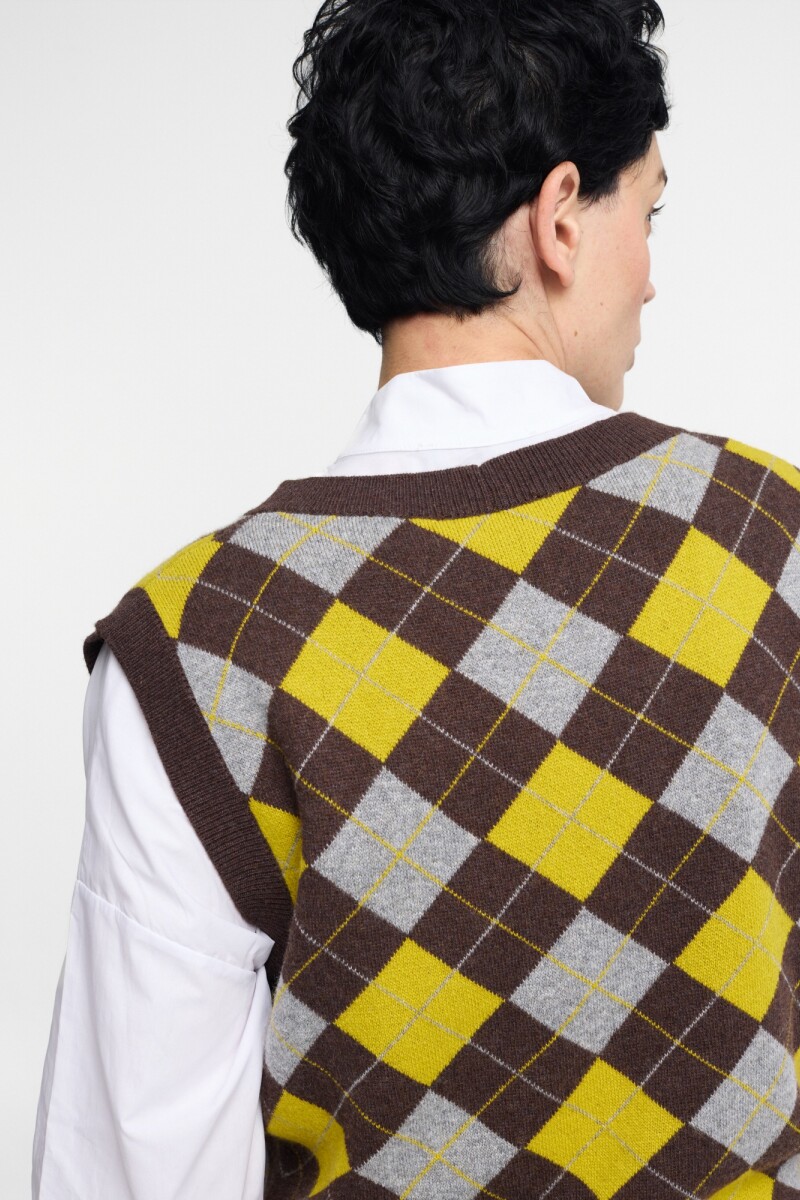 CHALECO TEJIDO Marron