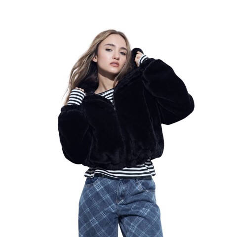 CAMPERA TIPPED S/L NEGRO