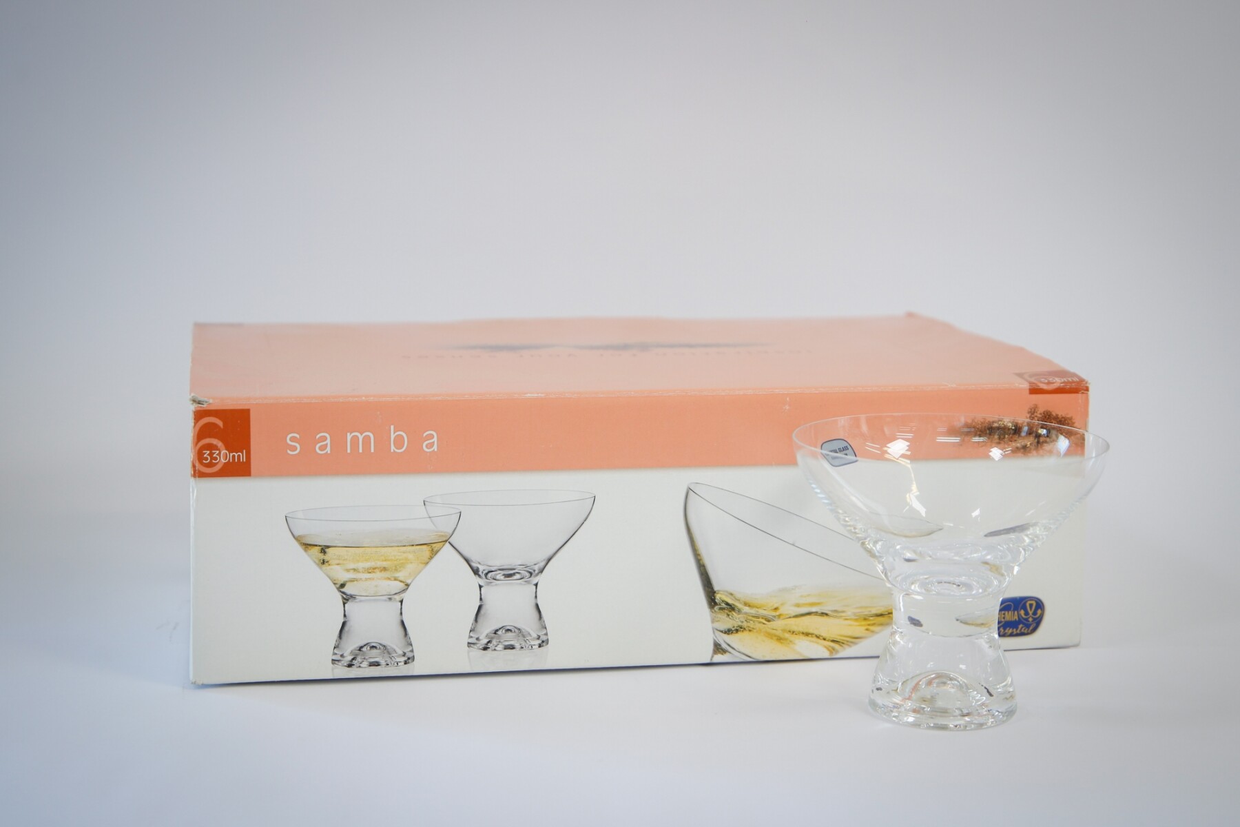 Juego de Copas de Cristal Bohemia Champagne - 6 unidades 