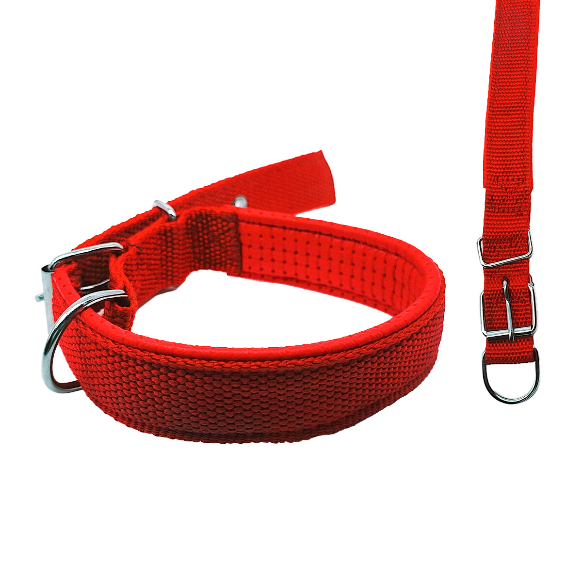 Collar 2.5 Cm Perros Acolchado Cómodo y práctico - Color rojo 