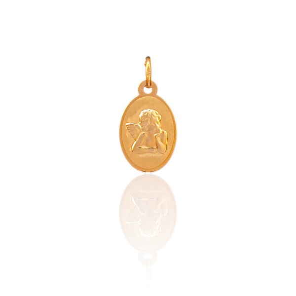 Dije Ángel de la guarda-Oro bajo-Sin piedra-CP8600 Sinpiedra