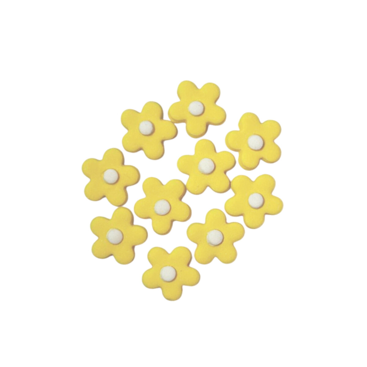Adorno de Pastillaje Nomeolvides Amarillo x10 