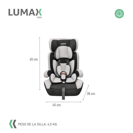 Silla para Auto Booster 3 en 1 Next Generation Lumax Kids Gris