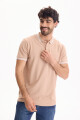 Remera Polo Stripped Beige