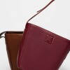 Cartera al Hombro Hana En Cuero Graneado Bordeaux