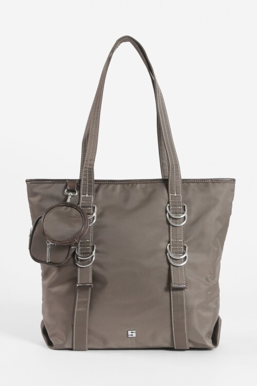 Shopper con monederos removibles verde