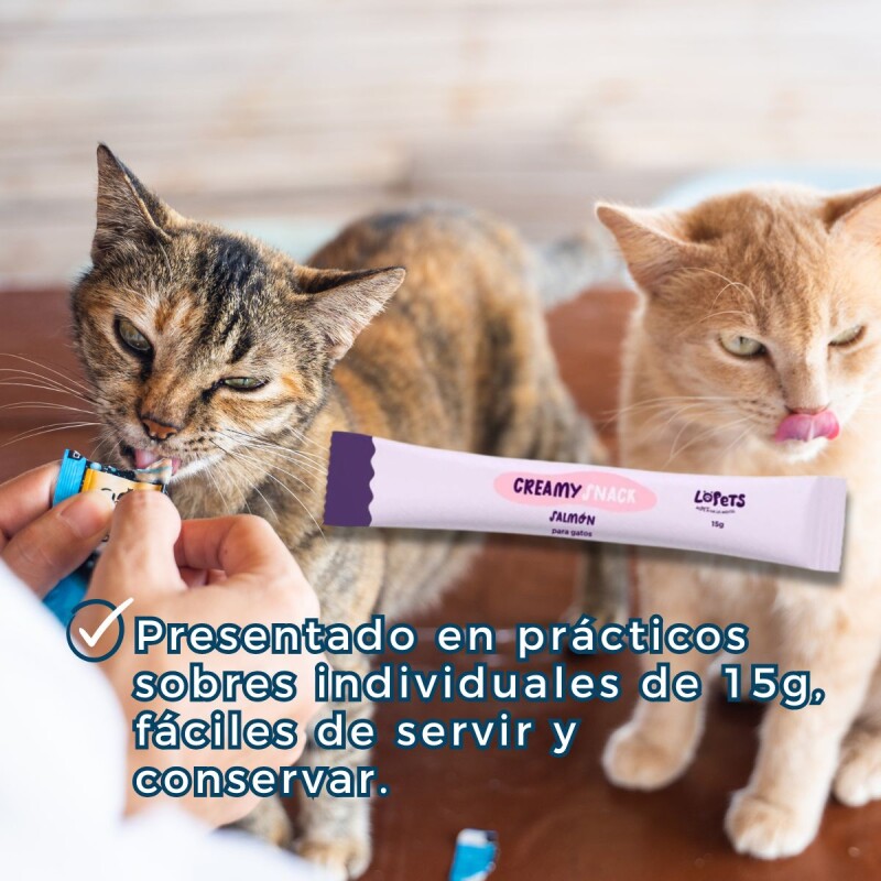 PURÉ LOPETS CREAMY SNACK GATO SALMON 60 GRS PURÉ LOPETS CREAMY SNACK GATO SALMON 60 GRS