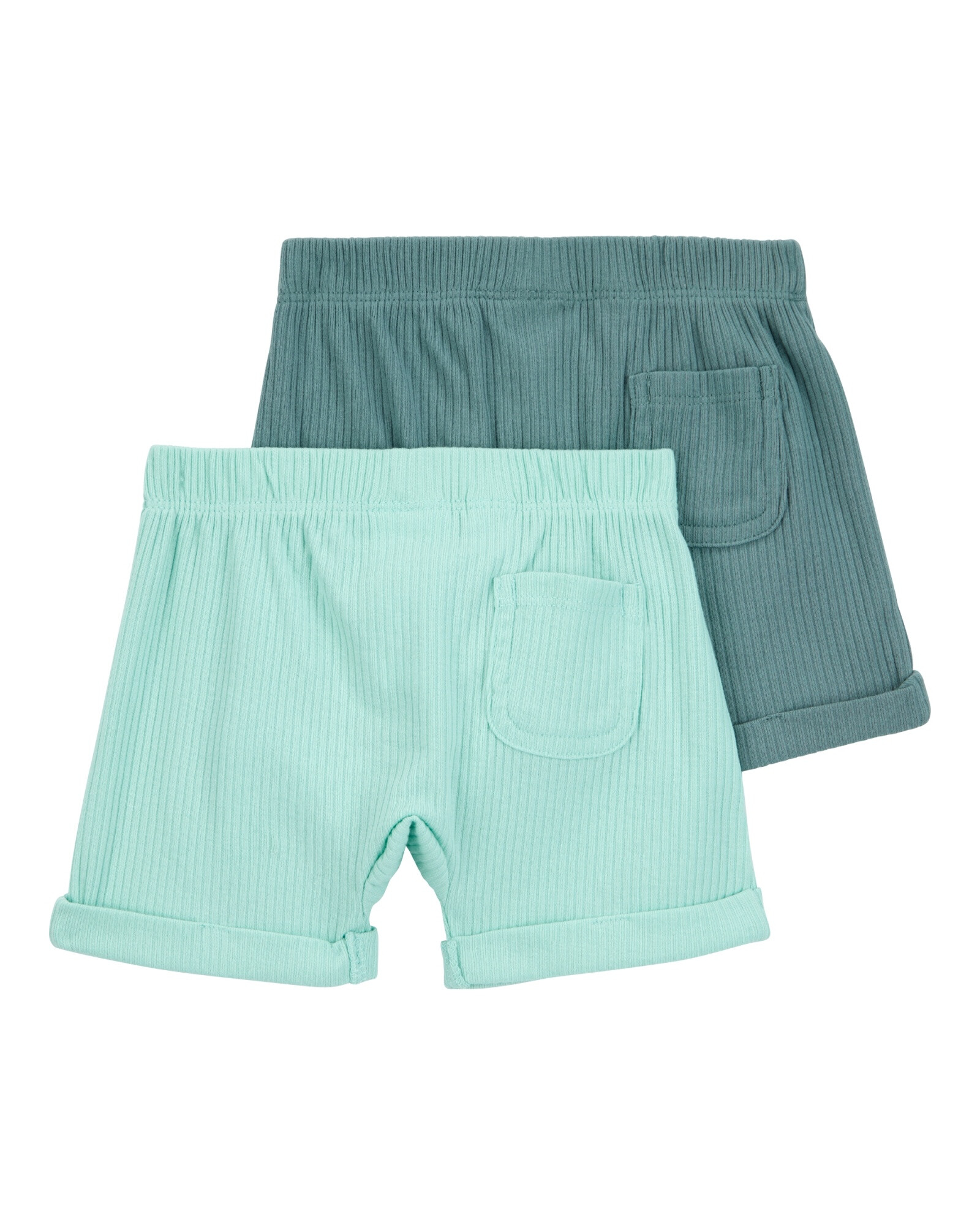 Pack dos shorts de algodón, verdes Sin color