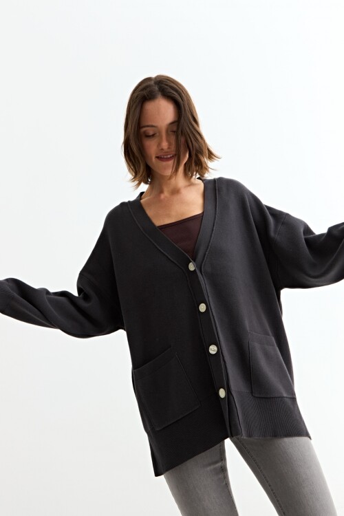 Cardigan oversized NEGRO