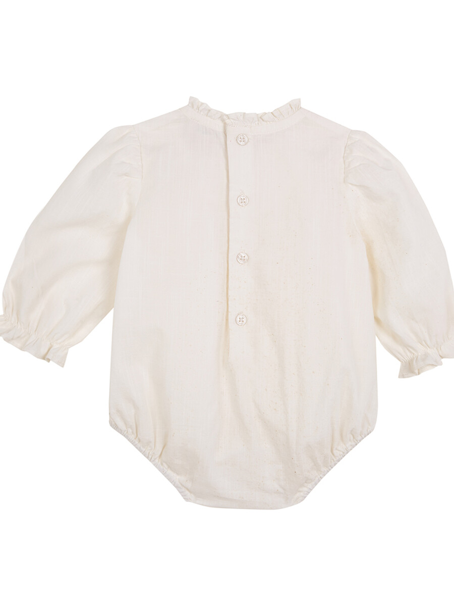 Camisa Body Con Cuello Blanco Roto