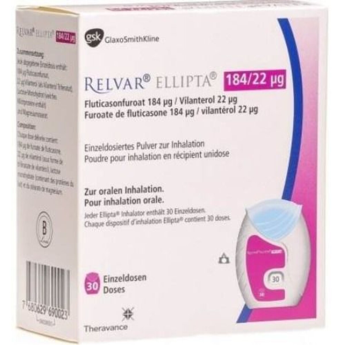 Relvar Ellipta 184/22 mcg – Control y Prevención de Síntomas Respiratorios 