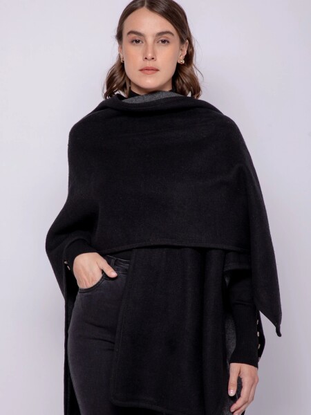 PONCHO ALLIE RISSO NEGRO