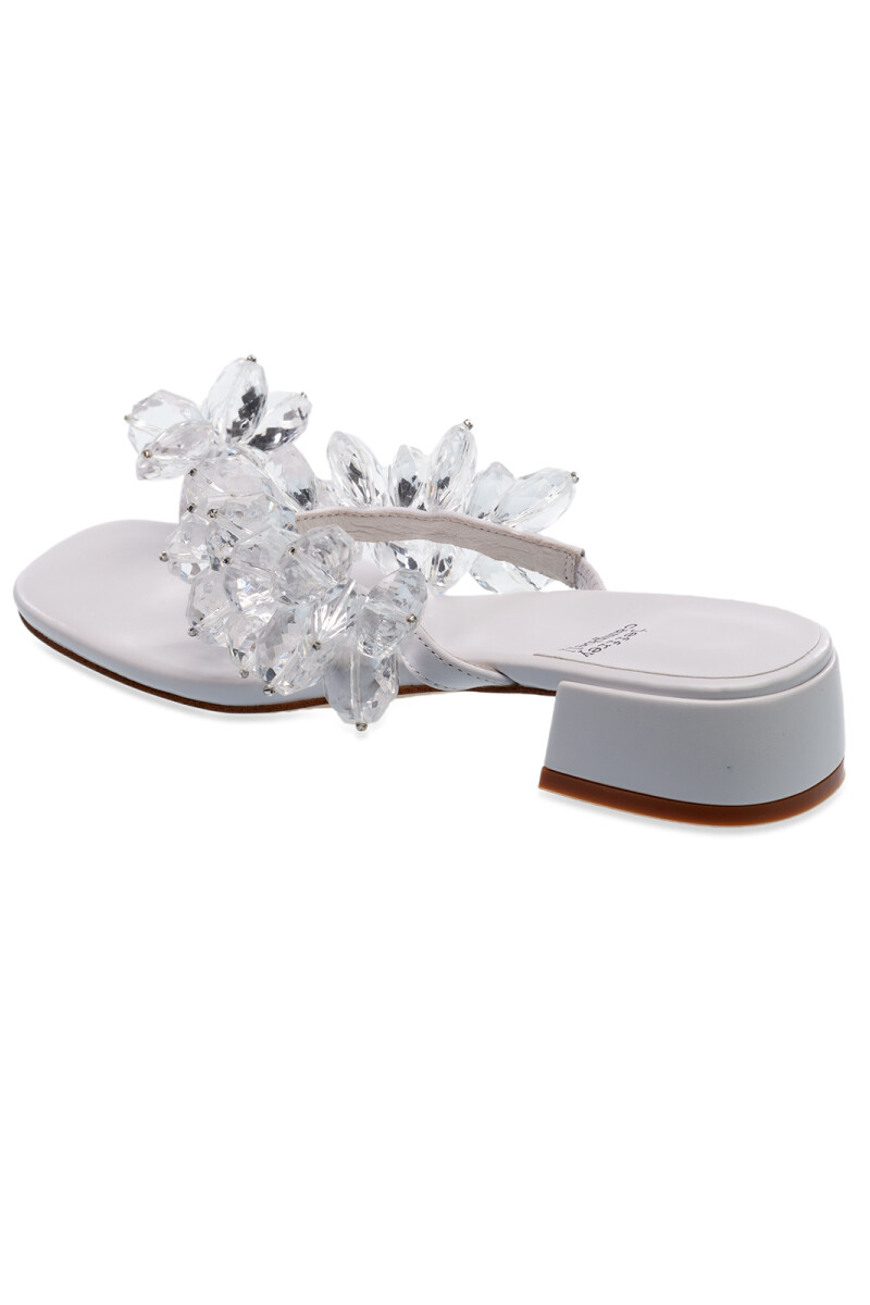 SANDALIA TANZANITE Blanco
